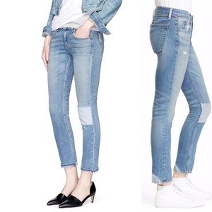 Rag & Bone Tomboy Mid-Rise Jean in Striped Patched